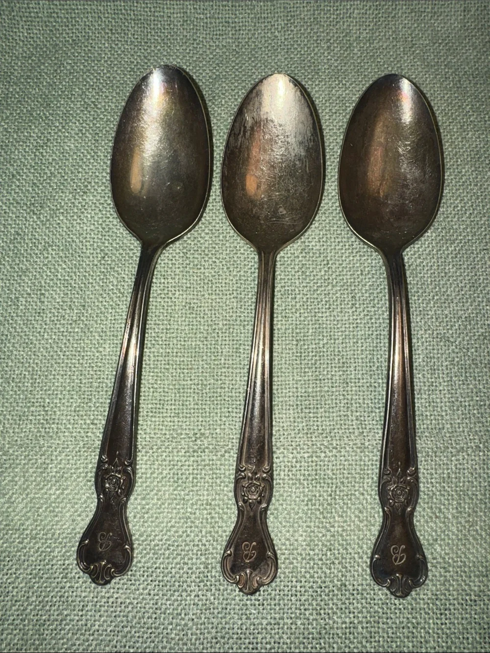 Classic Silver-Tone Decorative Tablespoons- Set of 3